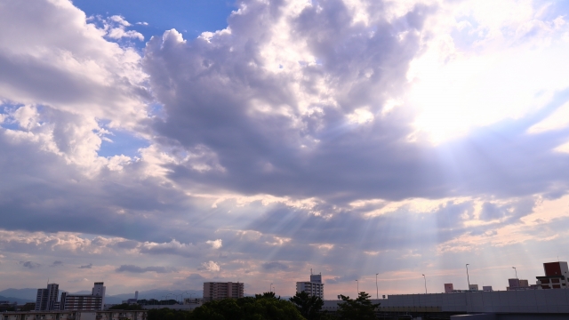 幸運の前兆「天使のはしご」