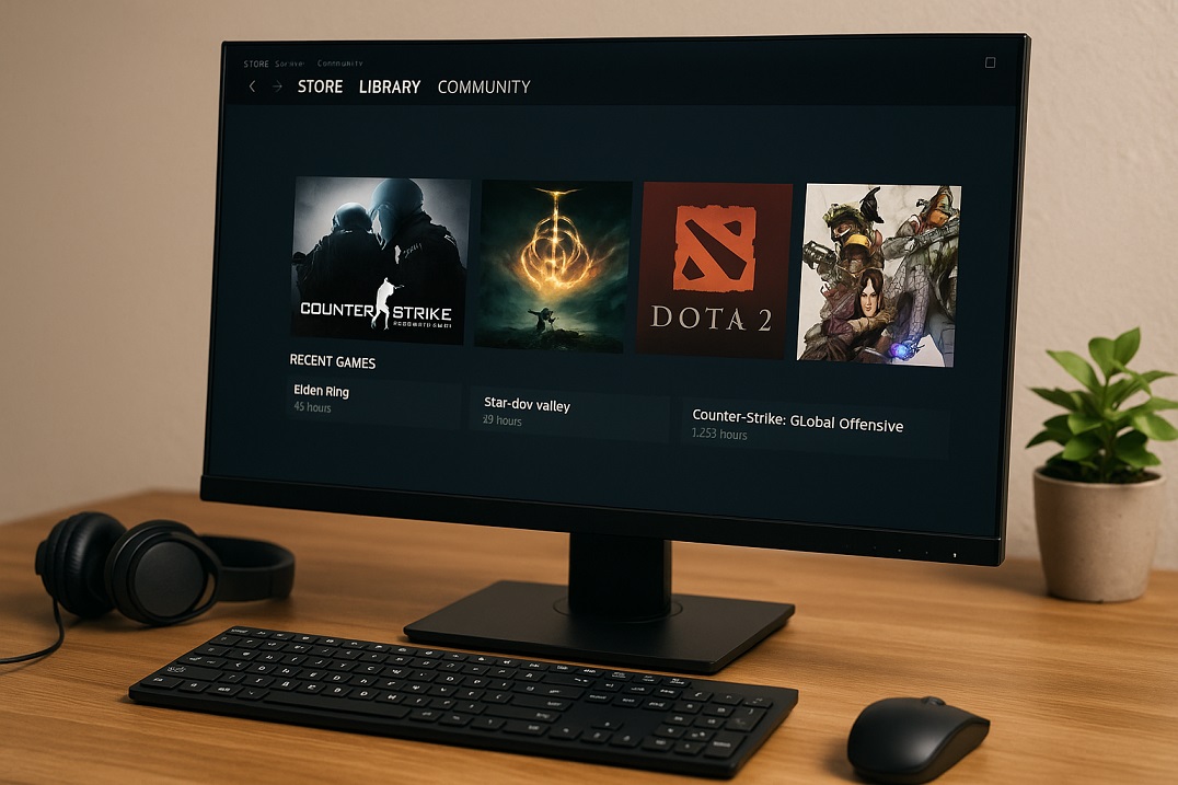 steamのメニュー画面