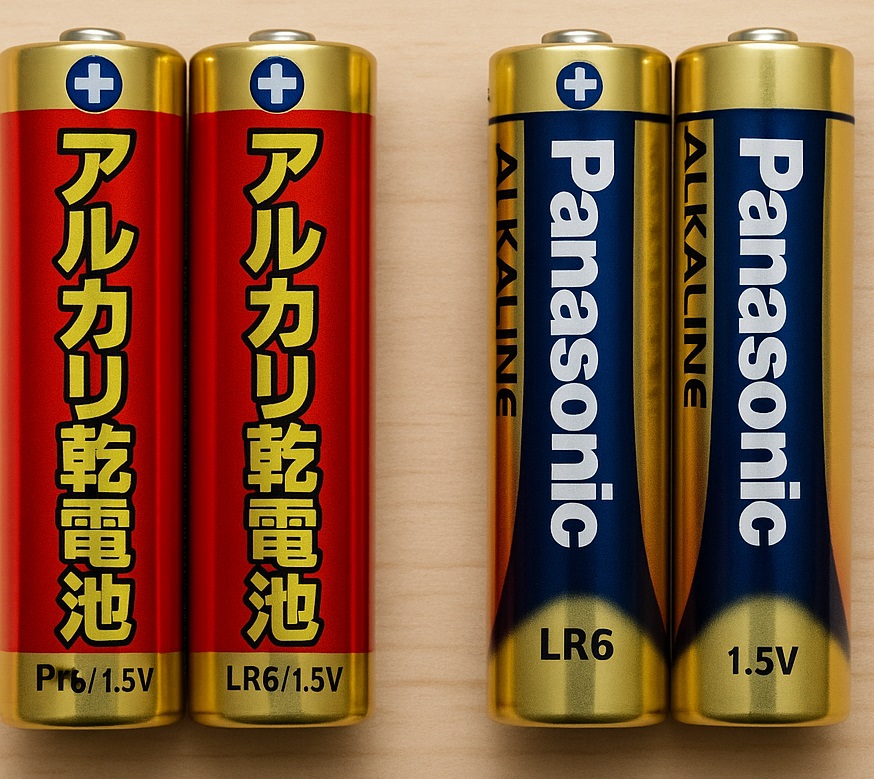 100均電池とメーカー製の電池