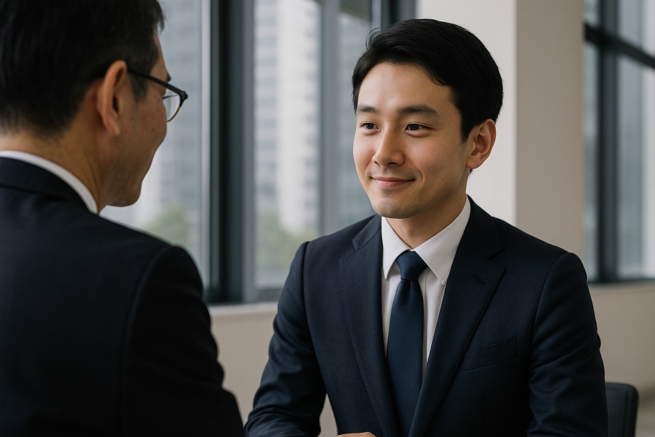 上司に丁寧にうなずく若手社員