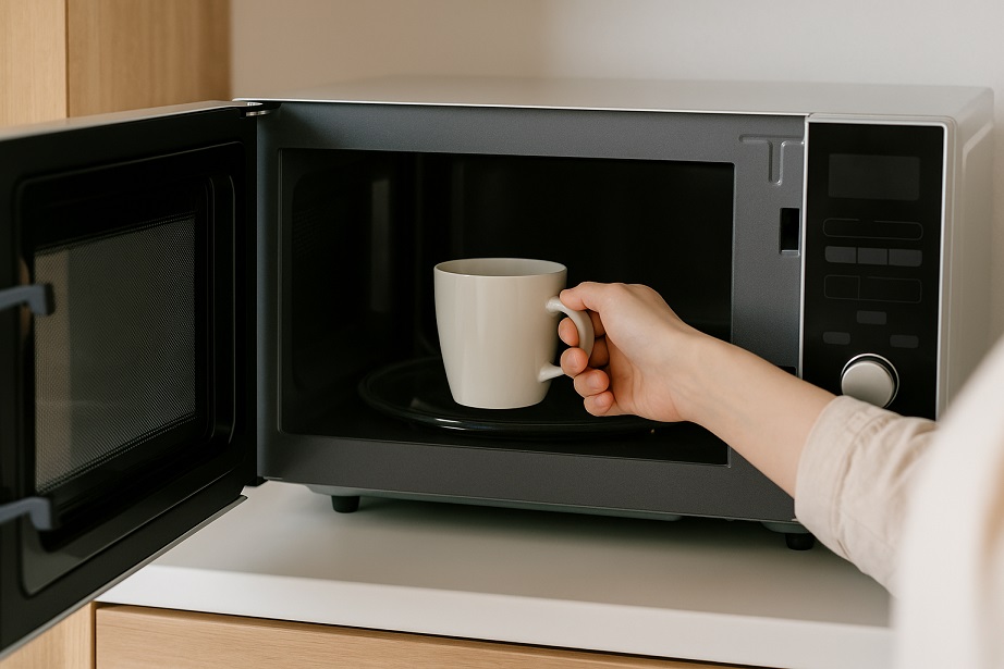 電子レンジでカップを温める